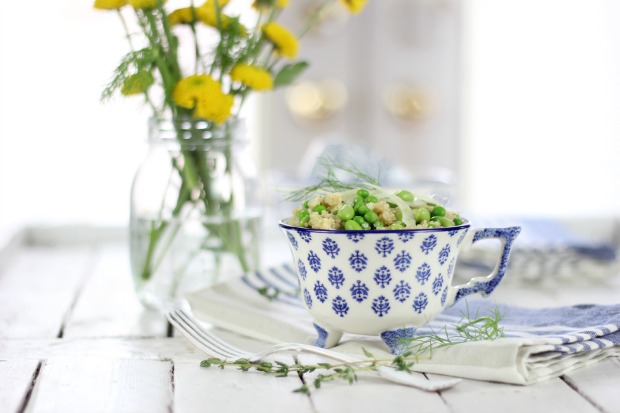 Quinoa Edamame and Pea Salad 