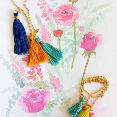 Tassel necklace and bracelet DIY