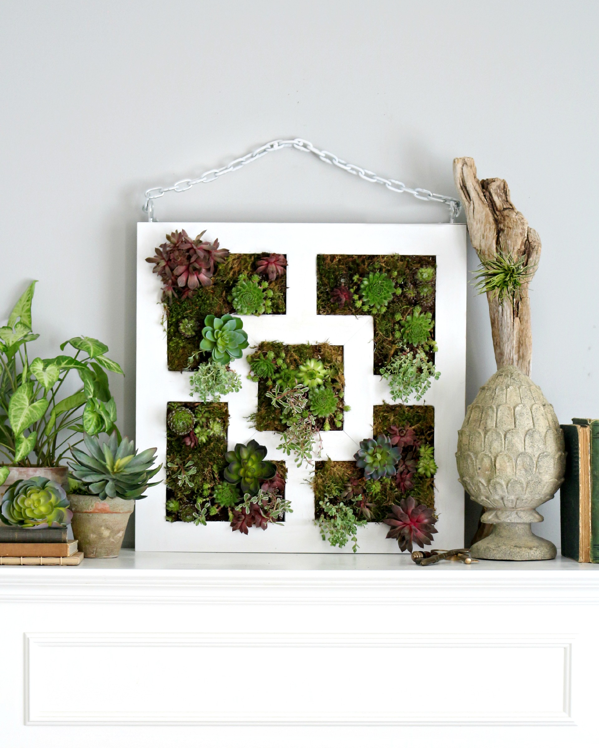 Ikea Lack hack to Succulent vertical garden