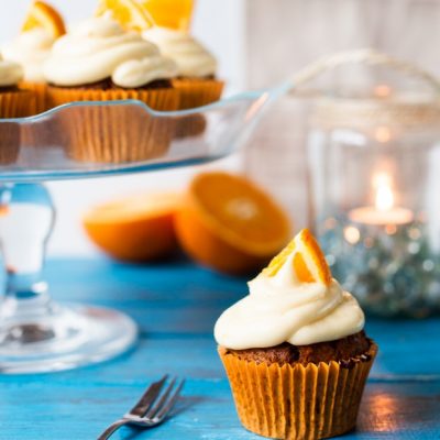 Carrot and orange cupcakes