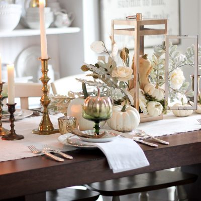 Neutral Thanksgiving Tablescape