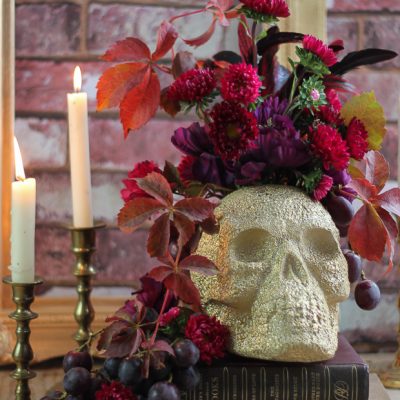 Foam Skull Floral Centerpiece DIY