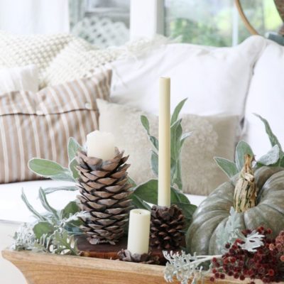 DIY Pinecone Candle Holder