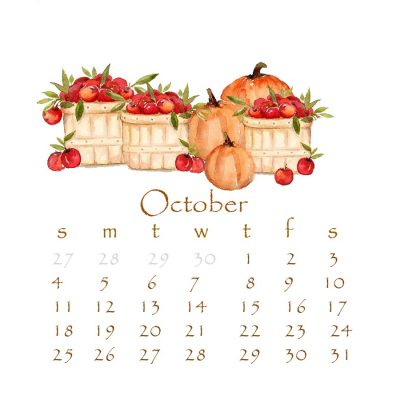 Free October Calendar