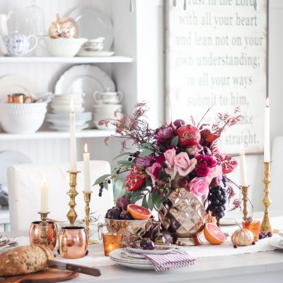 A Colorful Fall Tablescape