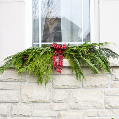 A Garland Hack and How to Make and Hang Window Christmas Swag
