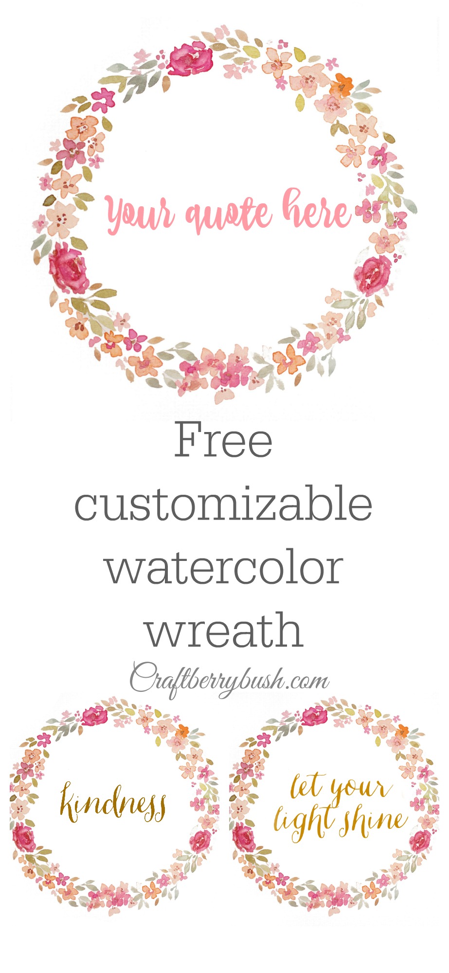 pinwatercolorwreathcraftberrybush