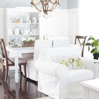 White dining room