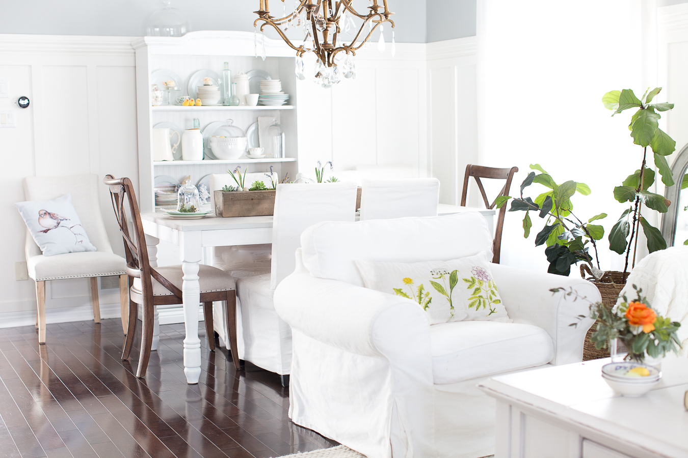 White dining room 