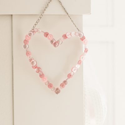 DIY button heart