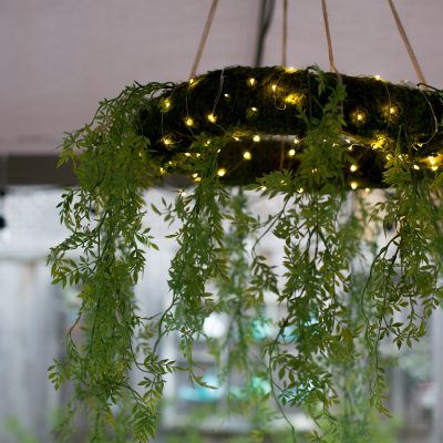 Moss Chandelier Wreath DIY