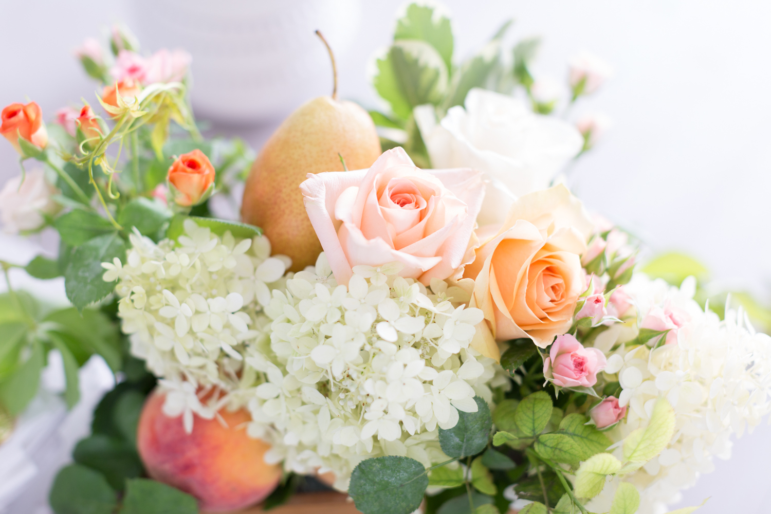 Easy Fruit and Flower Centerpiece