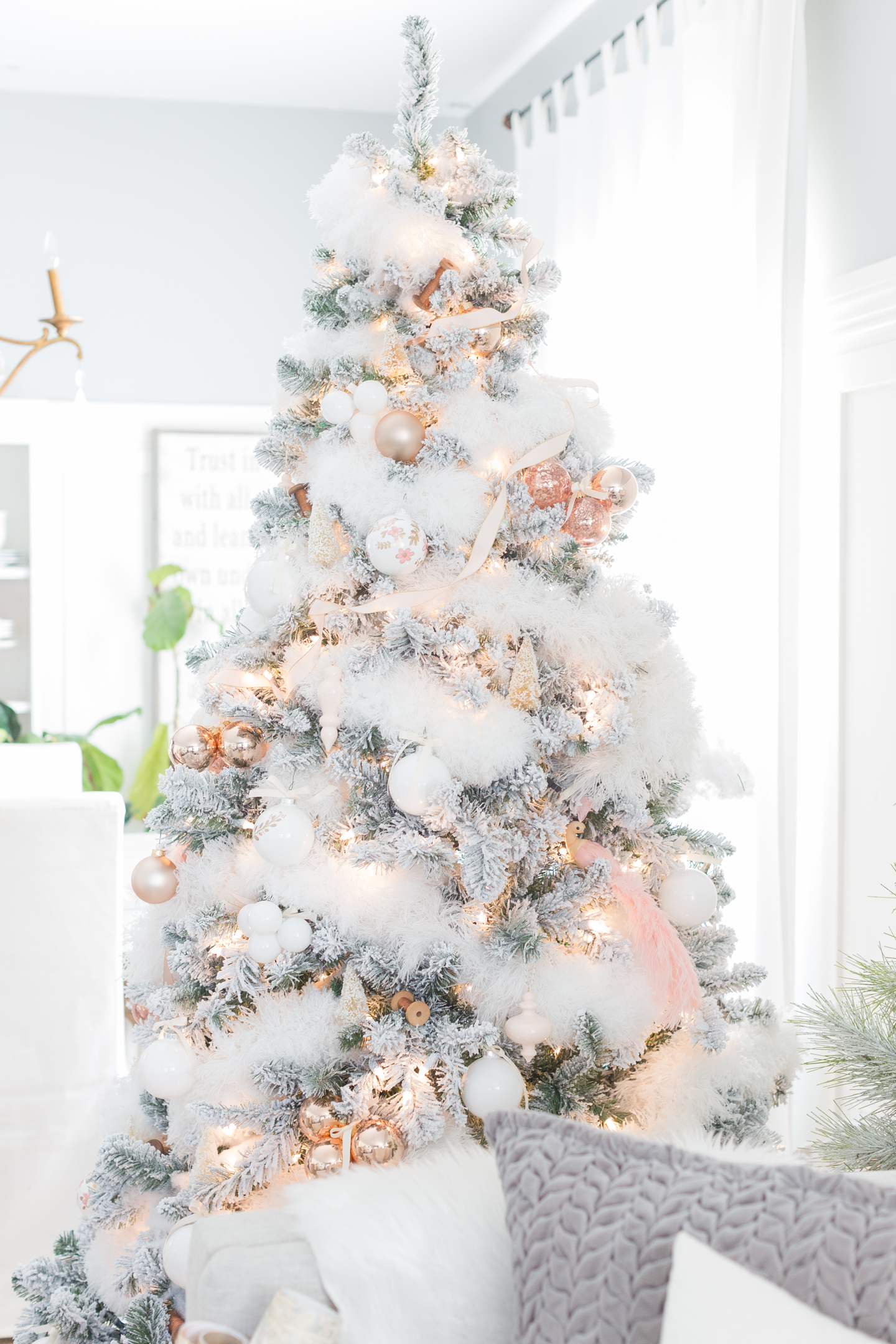 Blush and Copper Christmas Tree