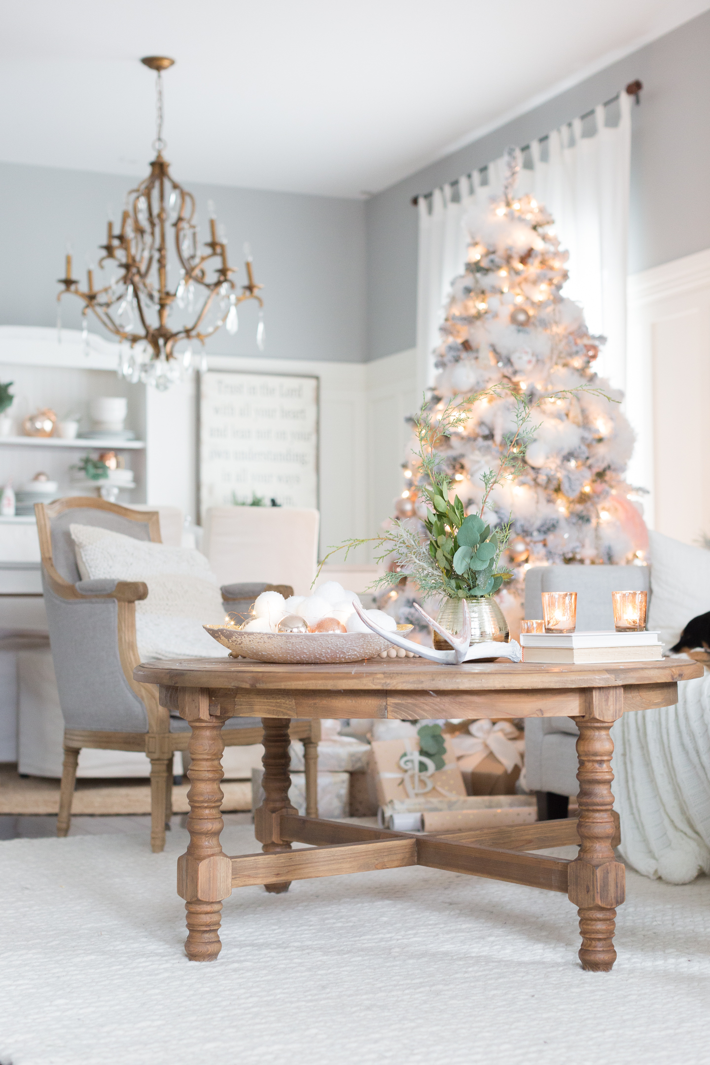 Blush and Copper Christmas Tree