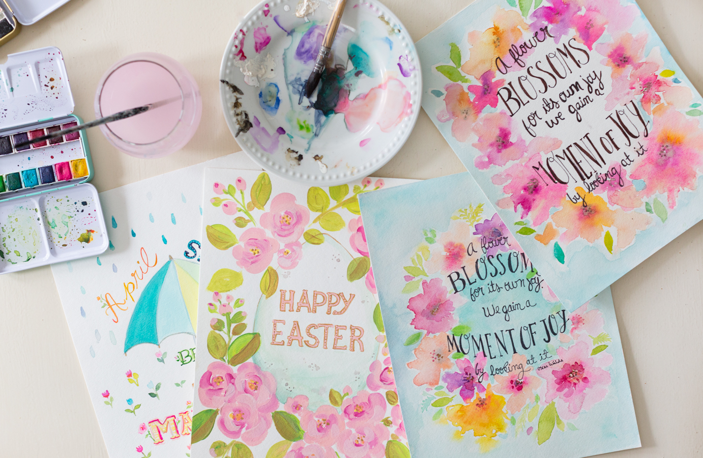 Free Spring watercolor printable craftberrybush-7