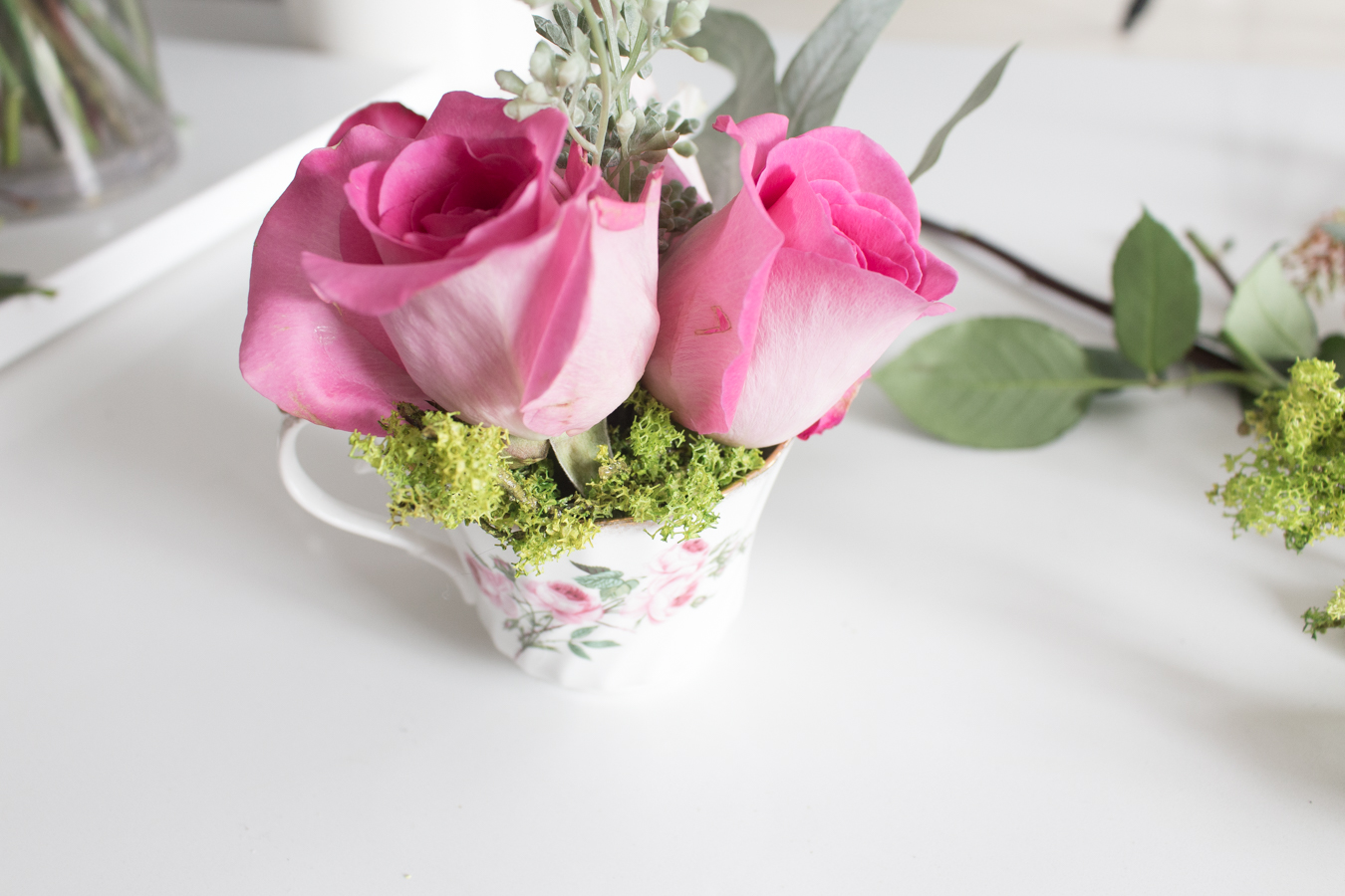 Tea Cup Flower Arrangement