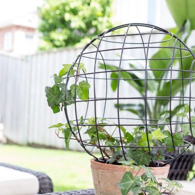 Wire Orb Topiary DIY