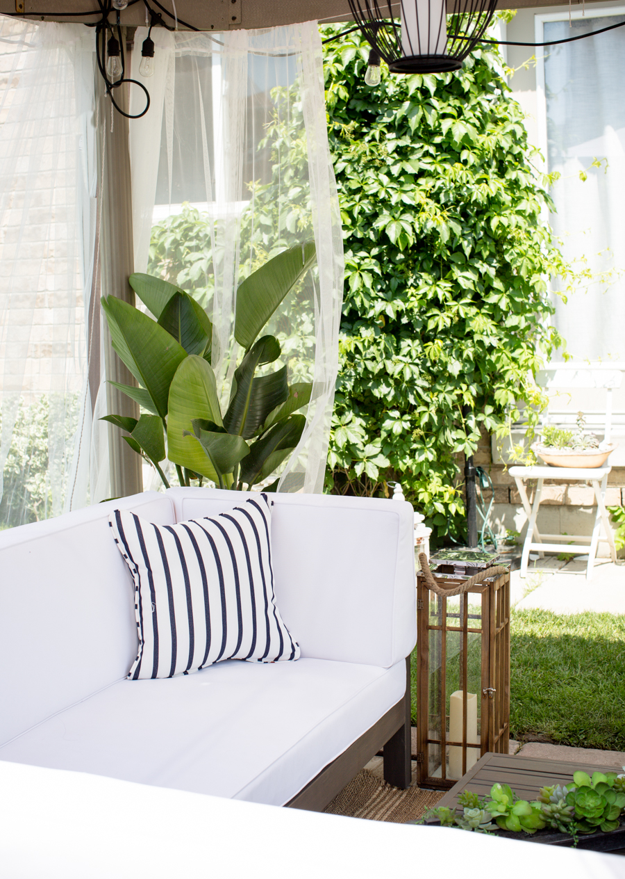 Blue and White Patio