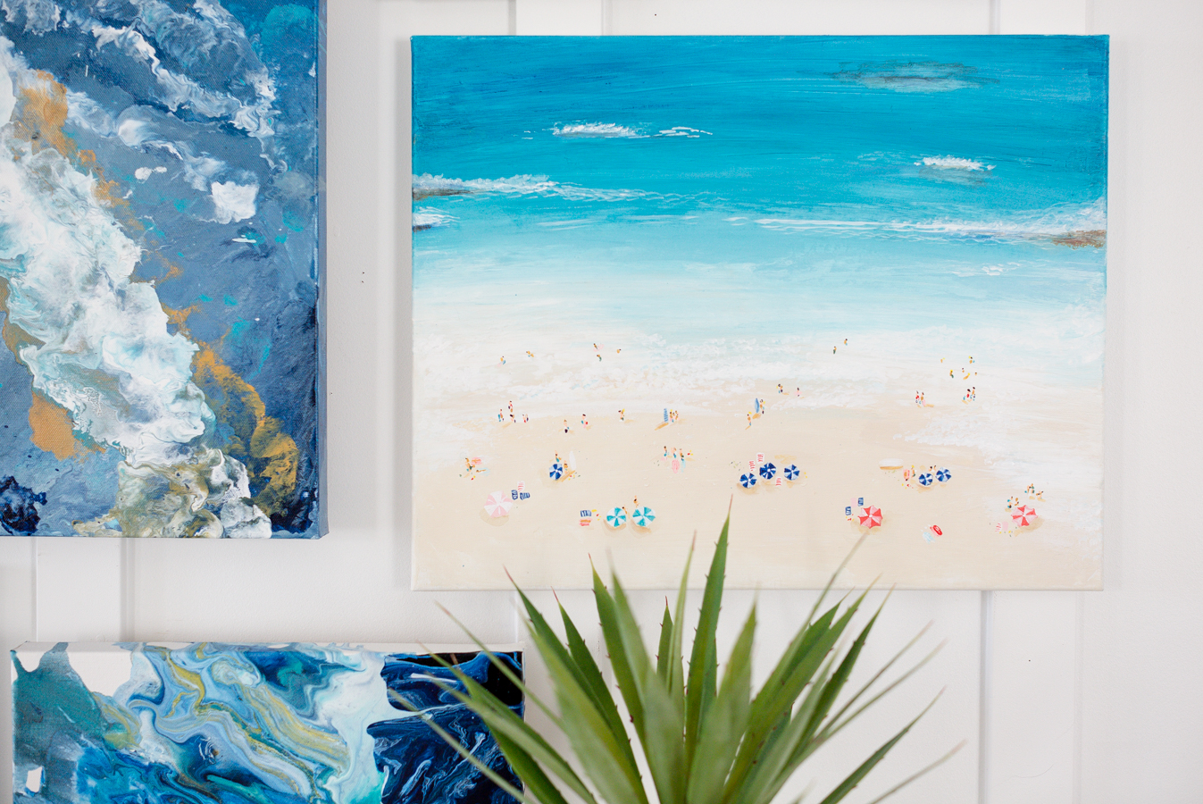 Easy Way to Paint a Beach Scene / Acrylic Painting for Beginners 