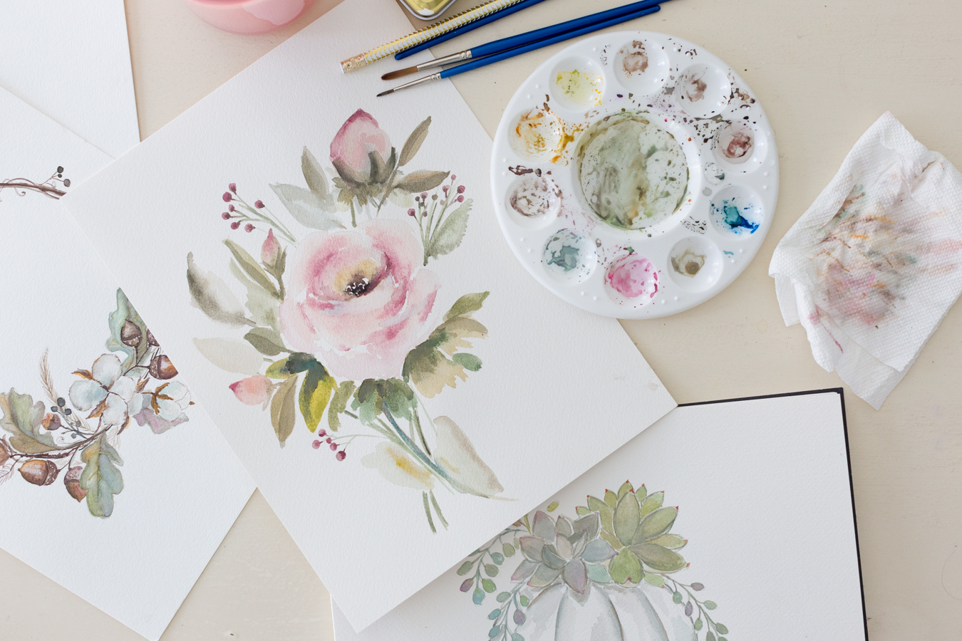 Watercolor Lessons and Free Printable
