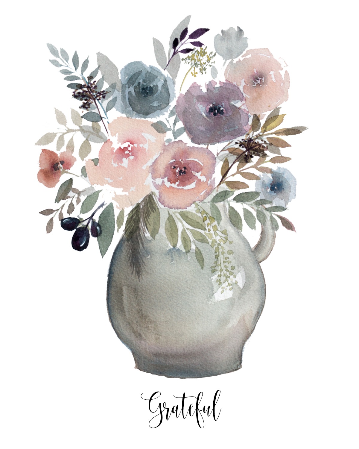 gratefulwatercolorvase