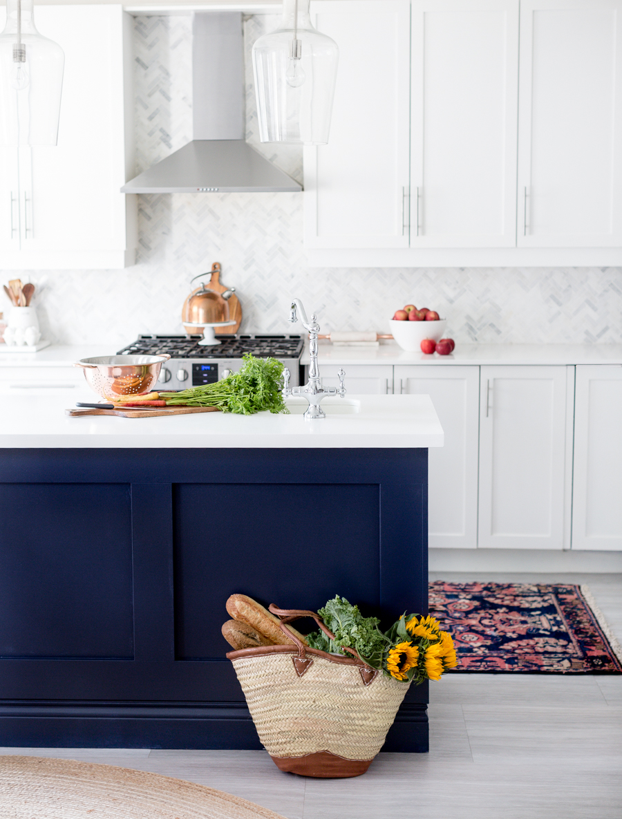 Blue Kitchen Island