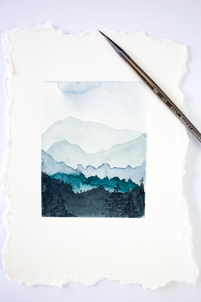 Watercolor Mountains - How to Paint Mountains for Beginners