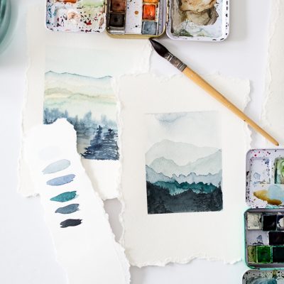 Watercolor Wednesdays 1- How to paint mountains