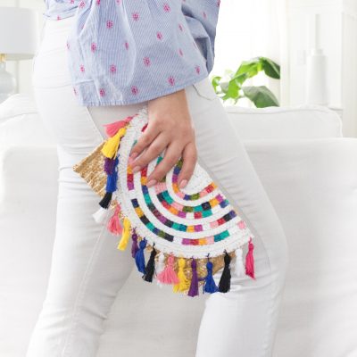 Colorful Clutch Bag with Tassels – DIY