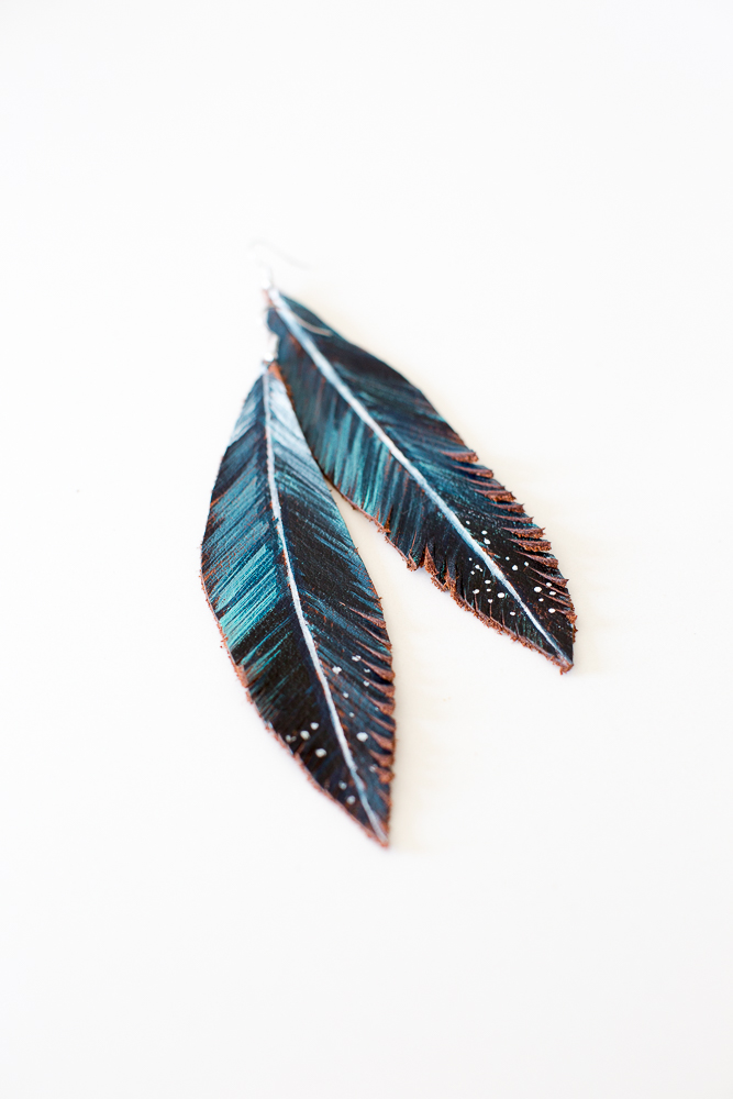 Diy painted leather earrings outlet