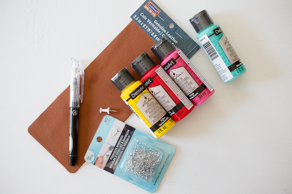 paintedleatherearringsdiy
