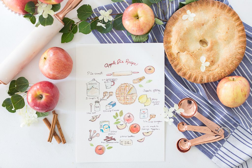 Apple Pie Illustrated Recipe- Free Printable