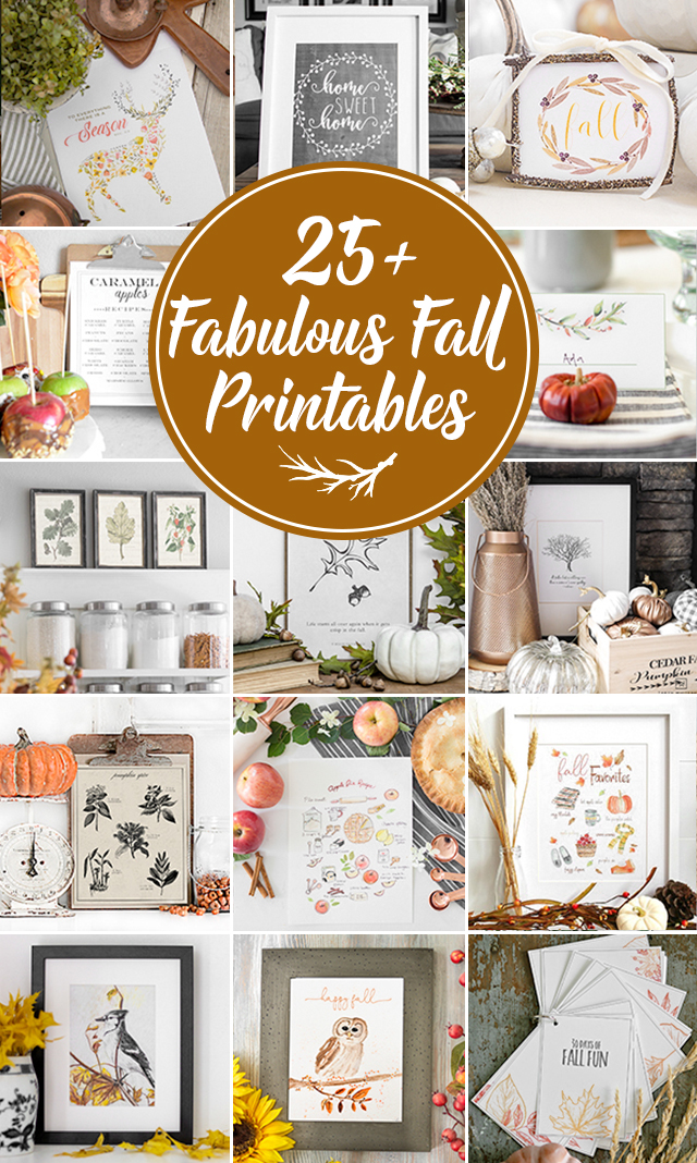 25+ Fall Printables.  Pumpkin Spice Printable with Recipe. LIve Laugh Rowe