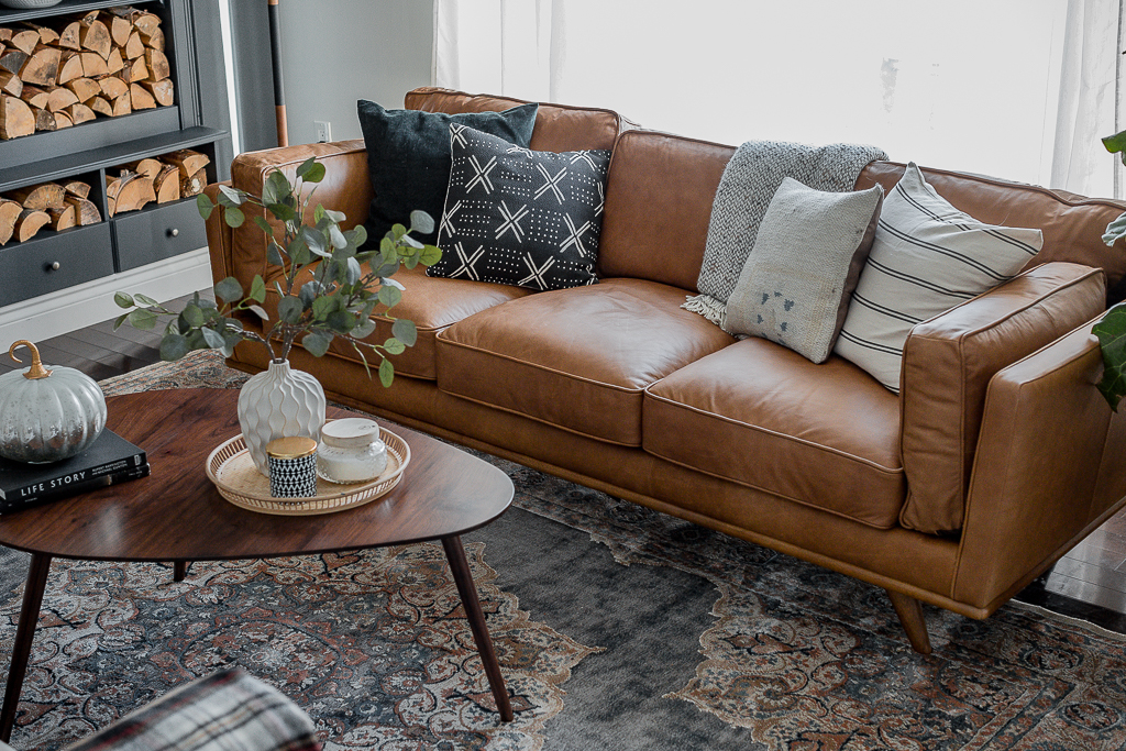 Tan Leather Sofa