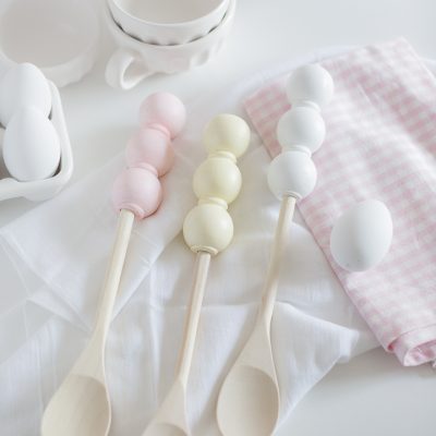 Beaded Wooden Pastel Spoons