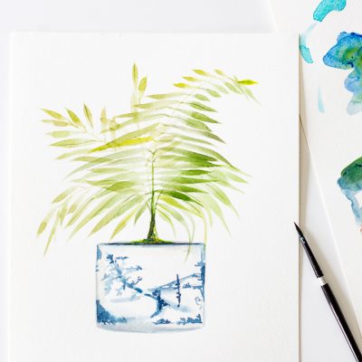 Palm in Chinoiserie Vase Printable