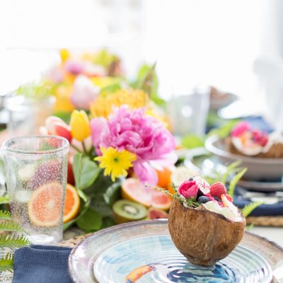 Tropical Fruit Tablescape