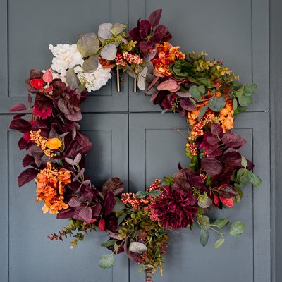 Colorful Fall Foliage Wreath