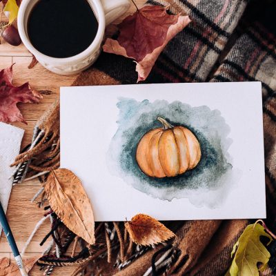 Watercolor Pumpkin