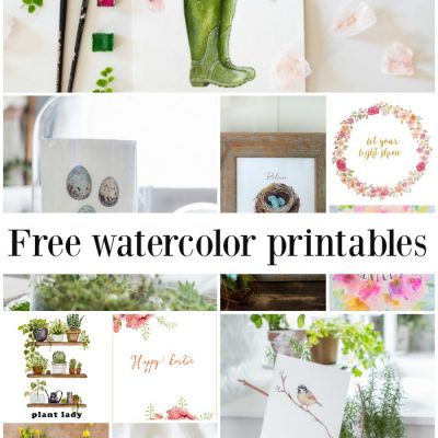 Ten Beautiful Watercolor Printables