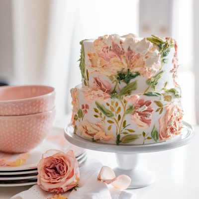 Painted Buttercream Spring Carrot Cake