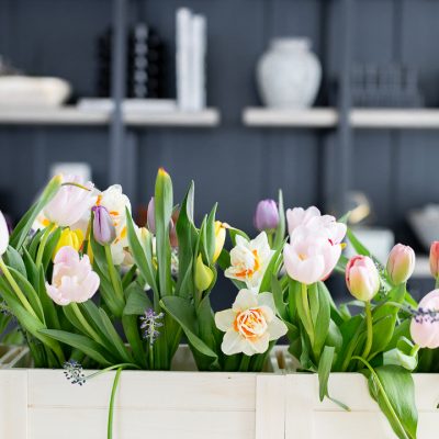 Dollar Store Wooden Box Centerpiece