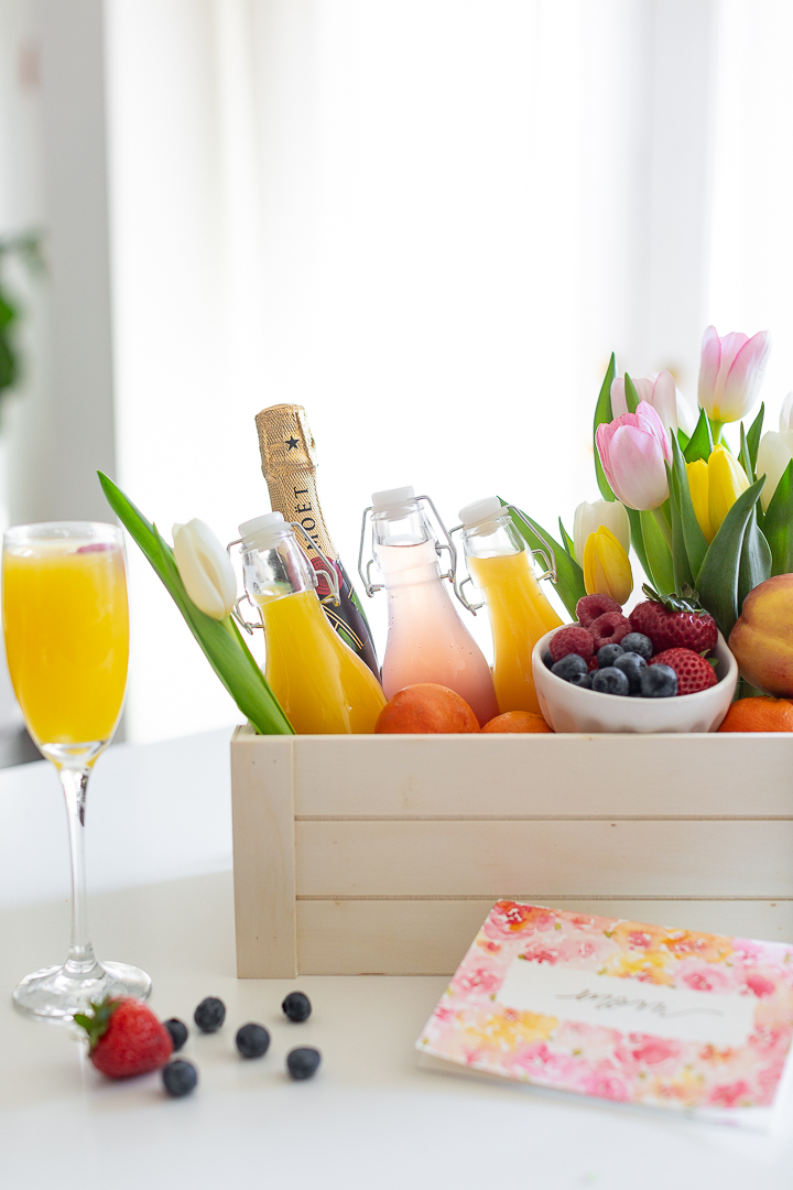 Mimosa Gift Basket for Mother's Day