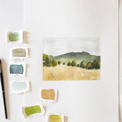How to paint a watercolor landscape