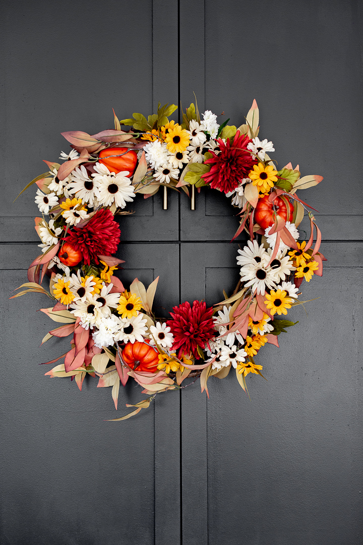 Paper Leaf Autumn Wreath Tutorial and lots of Gorgeous Fall Wreath Ideas