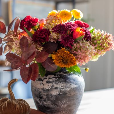 Garden and Grocery Store Fall Flower Arrangement