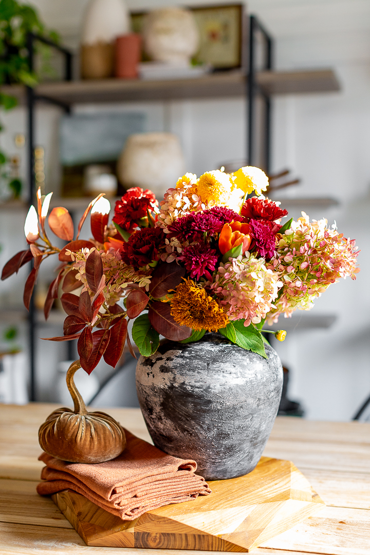 Garden and Grocery Store Fall Flower Arrangement