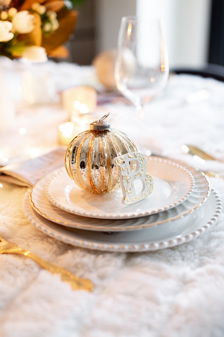 Silver And Gold Christmas Tablescape