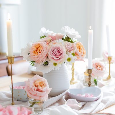 Easy Valentine’s Day Tablescape