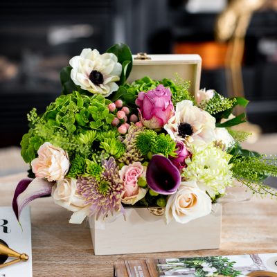 How to Make a Flower Box Arrangement Using Grocery Store Flowers